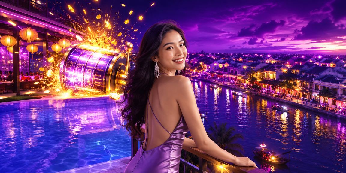 Người chơi thưởng thức slot game tại Hội An